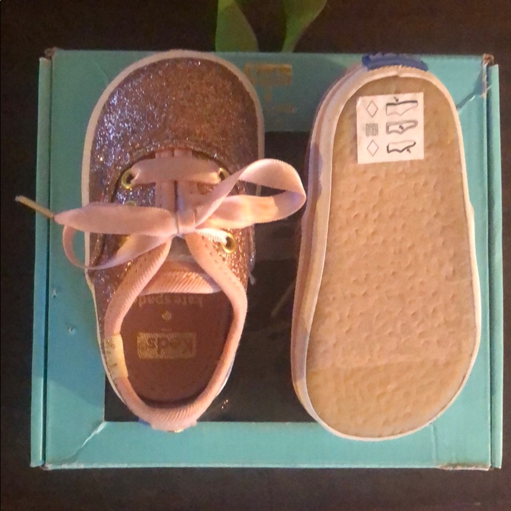 Kate Spade keds glitter rose gold